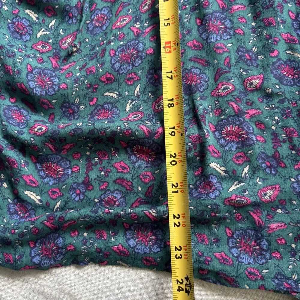 Lucky Brand Boho Blue Peasant Top Women’s M – 3/4 Sleeve - Picture 8 of 8